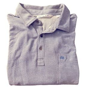 Travis Mathew Mens Casual Short Sleeve Golf Polo Shirt Size Medium With Pocket